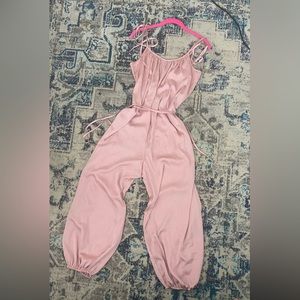 rose pink satin feel victoria’s secret lingerie jumpsuit